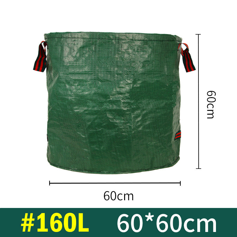 2PCS 160L(60cm*60cm) Heavy-Duty Foldable Garden Leaf Bag - Large-Capacity Horizontal Dustpan