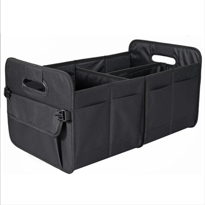 Black Car Storage Box - Foldable Waterproof Trunk Organizer