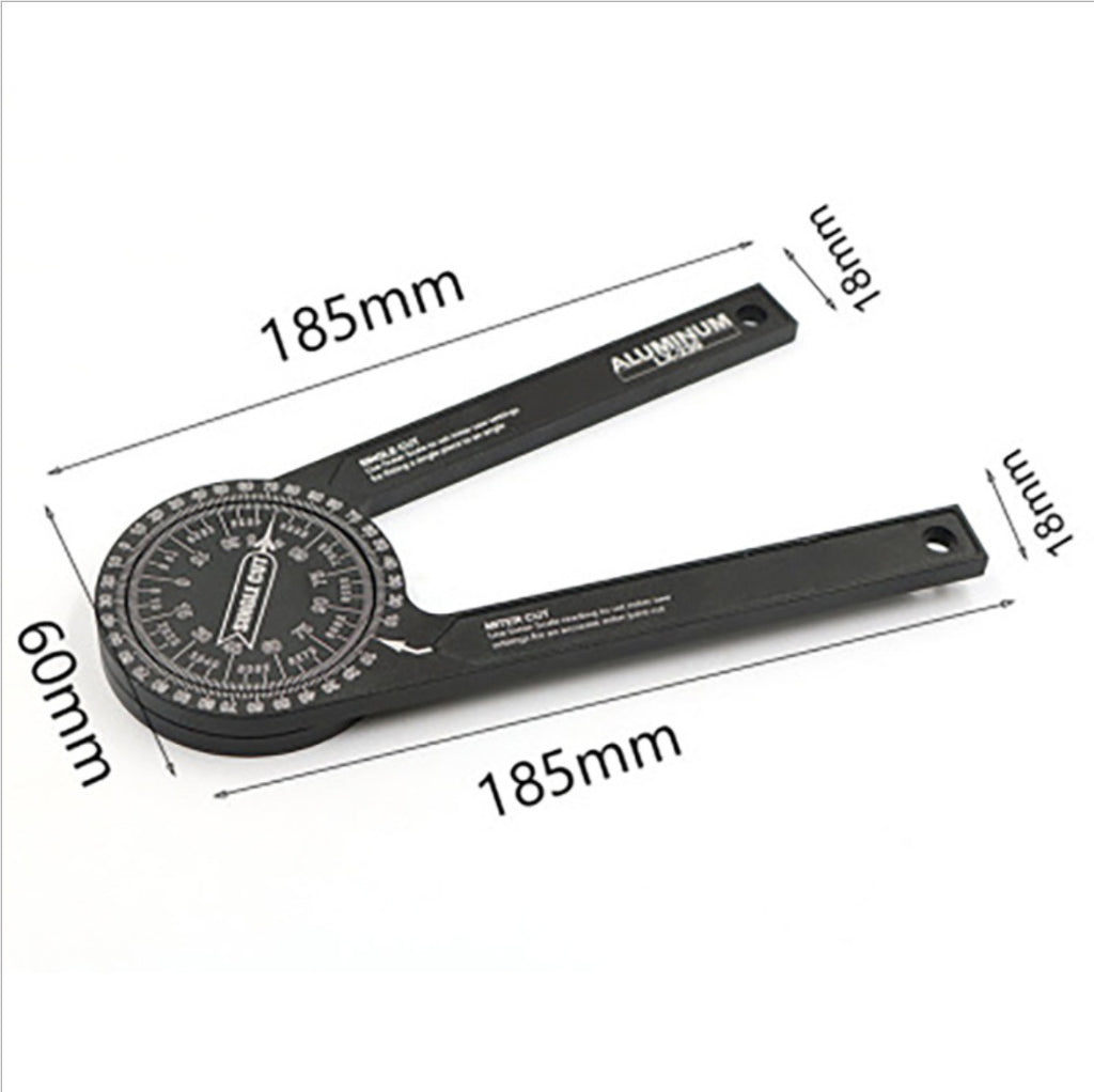 Red Precision 360-Degree Miter Saw Protractor - Aluminum Alloy Angle Finder for Woodworking & Carpentry