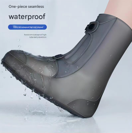 2 Pcs Size 3XL White Reusable Waterproof Shoe Covers - Heavy Duty Non-Slip Rain Boot Protectors