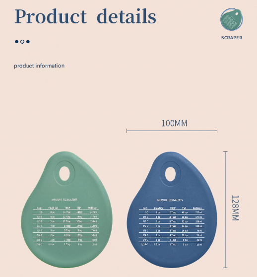 Dark Blue 3-Piece Silicone Baking Set - Non-Stick Pastry Mat with Measurements, Rolling Pin & Dough Scraper