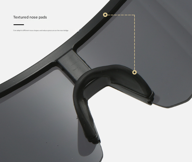 Black Unisex Sport Cycling Sunglasses - Lightweight Wraparound Eyewear for Running & Outdoor Activities