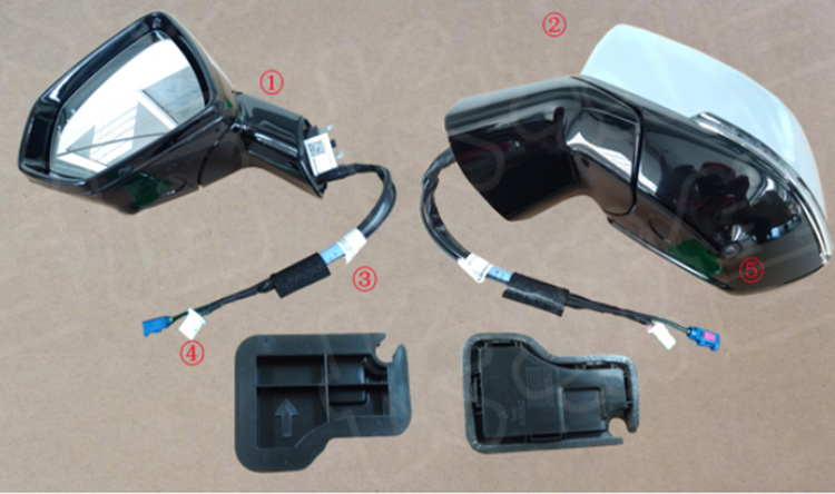 1 x Black LH 10 +1 Wire 2022 and before Great Wall Haval H6 Edition Electric Folding Steering Car Rearview Assembly Exterior Mirrors